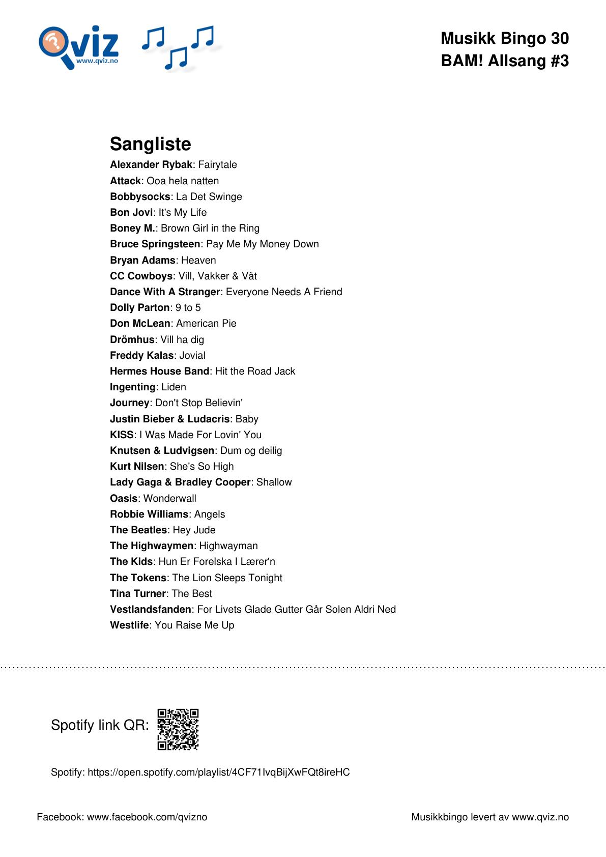 BAM! What a Music Bingo Allsang - Bilde 17