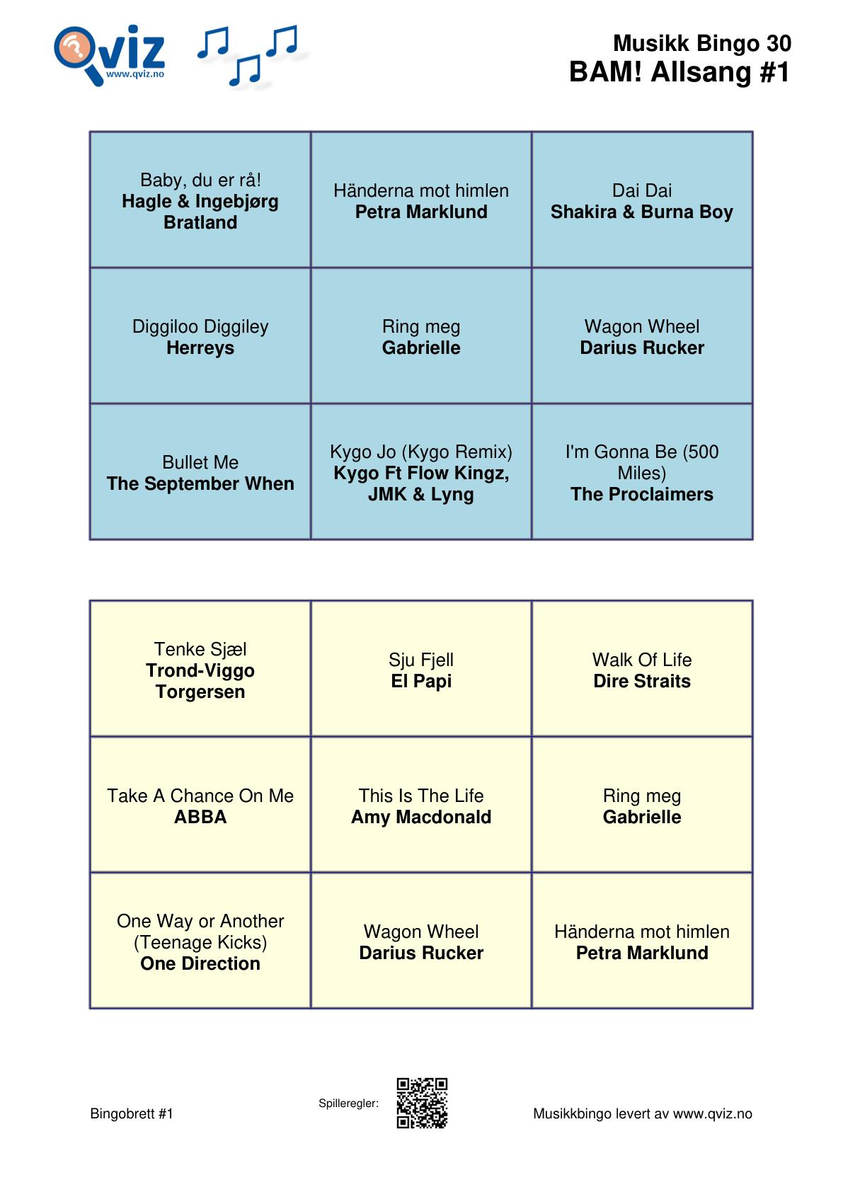 BAM! What a Music Bingo Allsang - Bilde 16