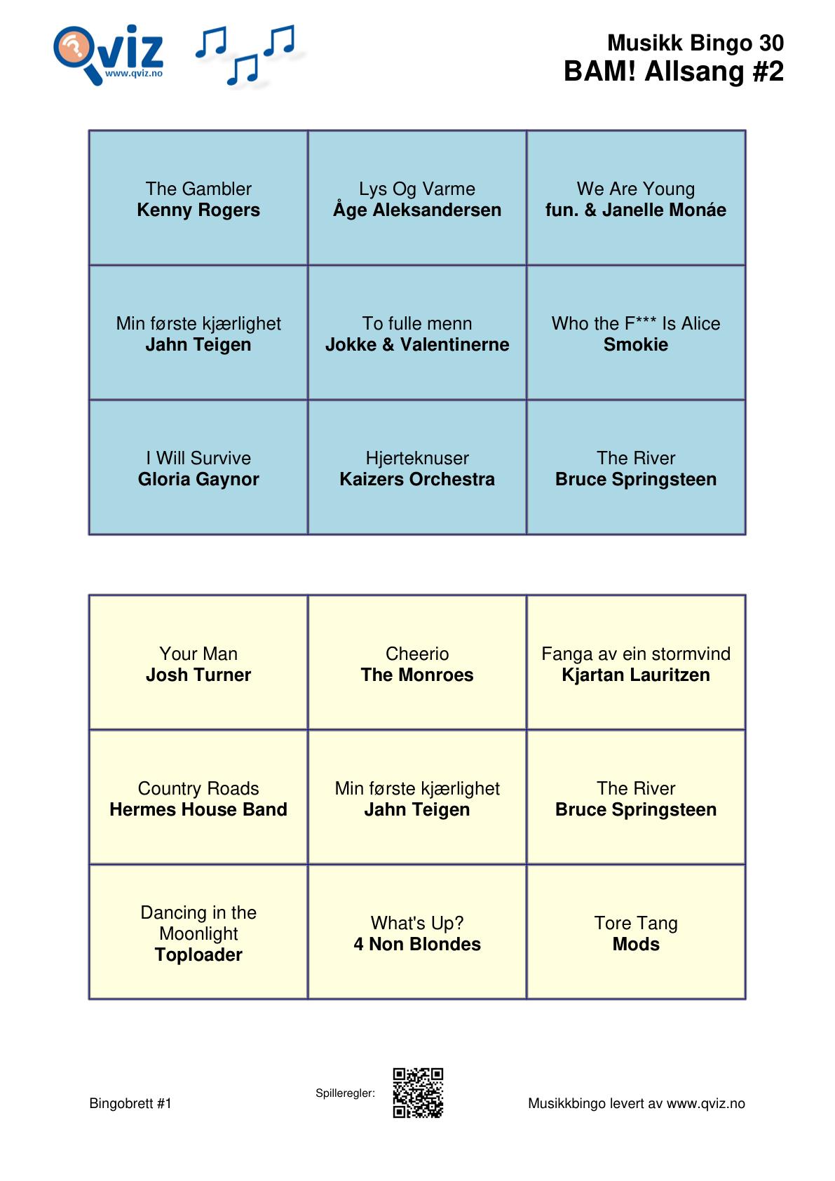 BAM! What a Music Bingo Allsang - Bilde 15