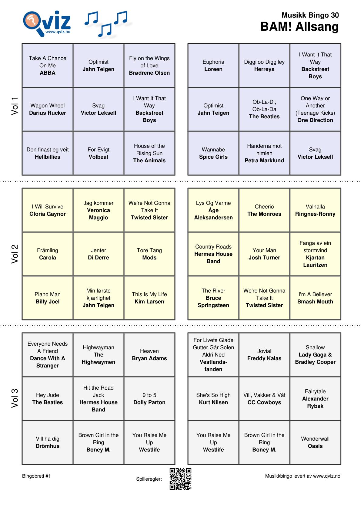 BAM! What a Music Bingo Allsang - Bilde 13