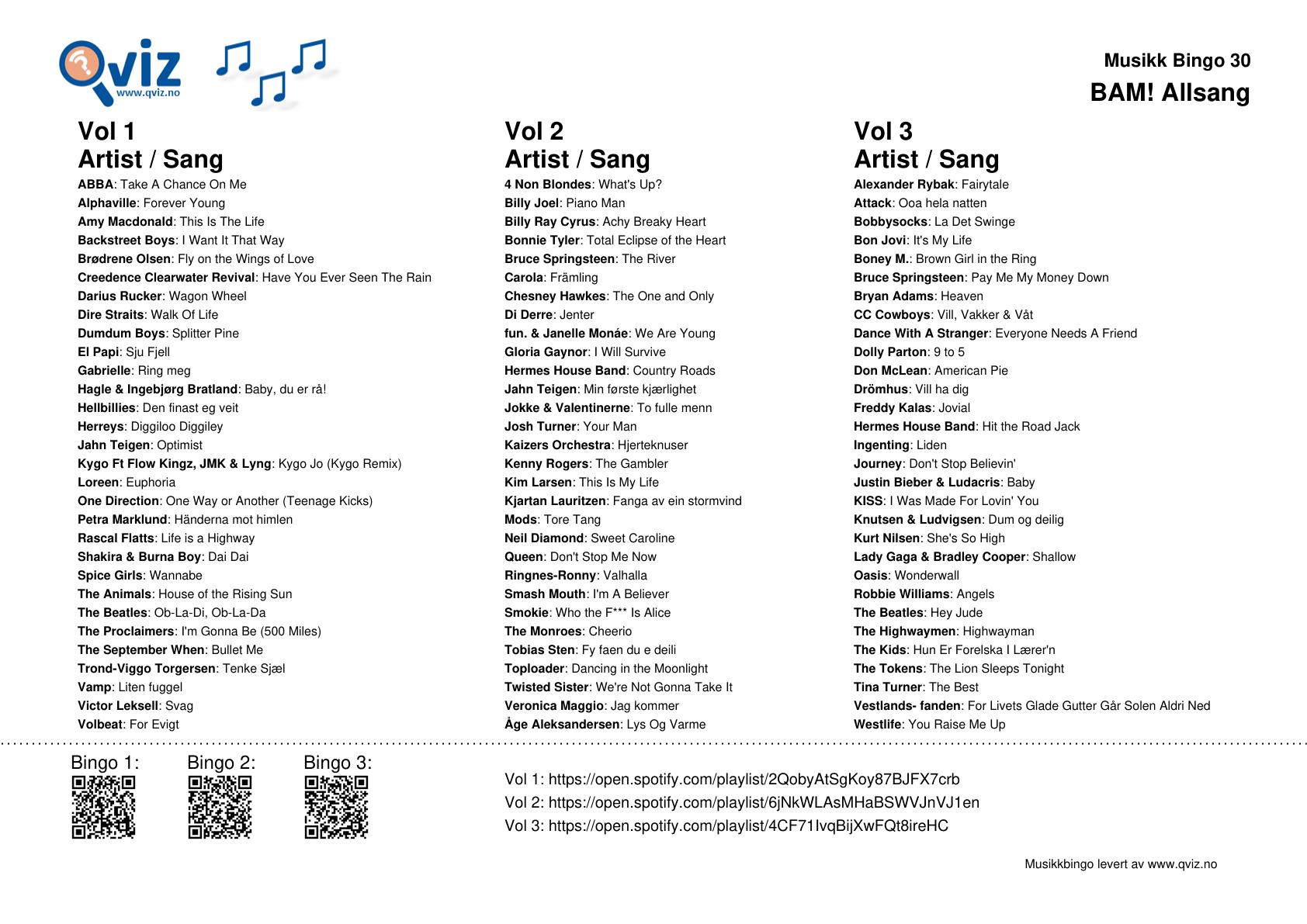 BAM! What a Music Bingo Allsang - Bilde 12