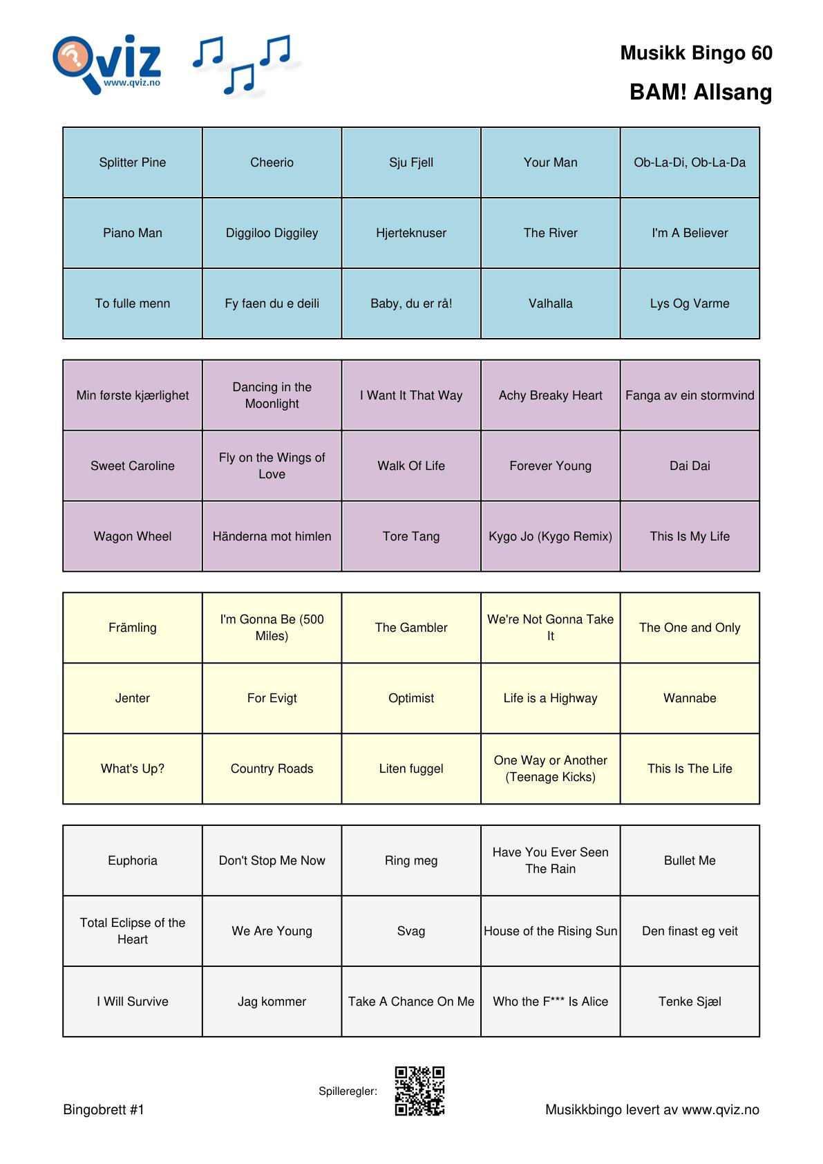 BAM! What a Music Bingo Allsang - Bilde 7